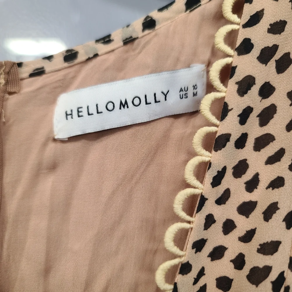 Hello Molly Lined Pink and Black Dress Size M - Picture 3 of 5